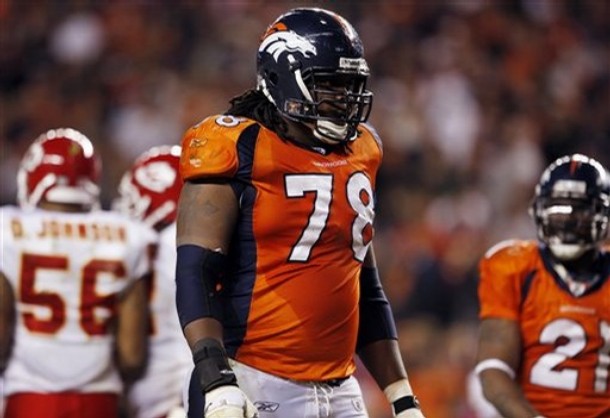 Clady era un fijo en las alineaciones de Denver (AP)