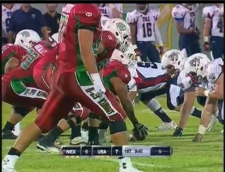 Un instante del partido entre México y USA (TV/Tackleo.com)