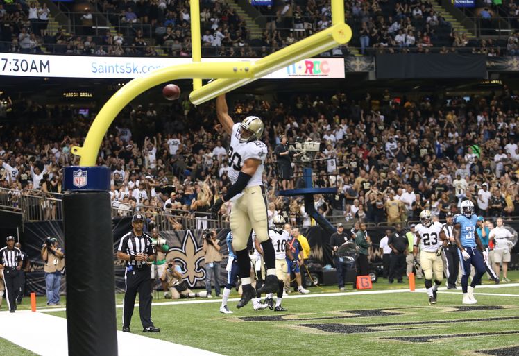 Jimmy Graham fue sancionado dos veces por celebrar así (AP)