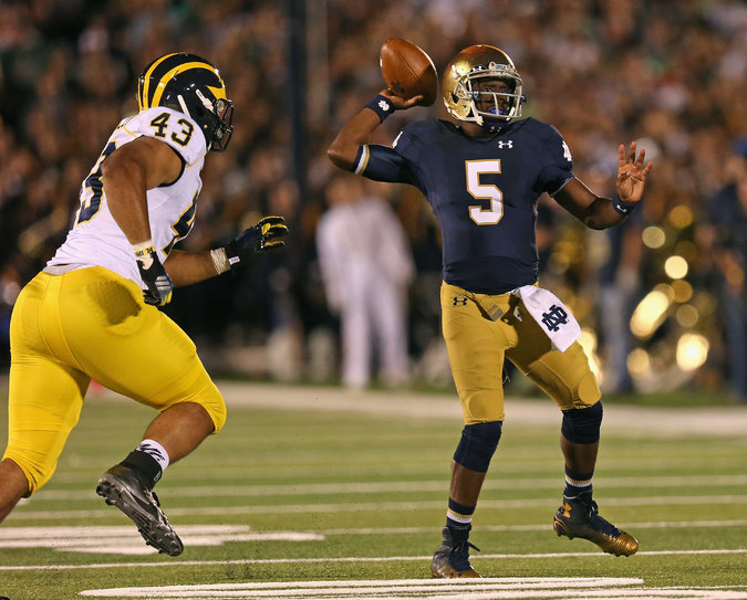 Everett Golson volvió a guiar a los Irish a la victoria (AP)