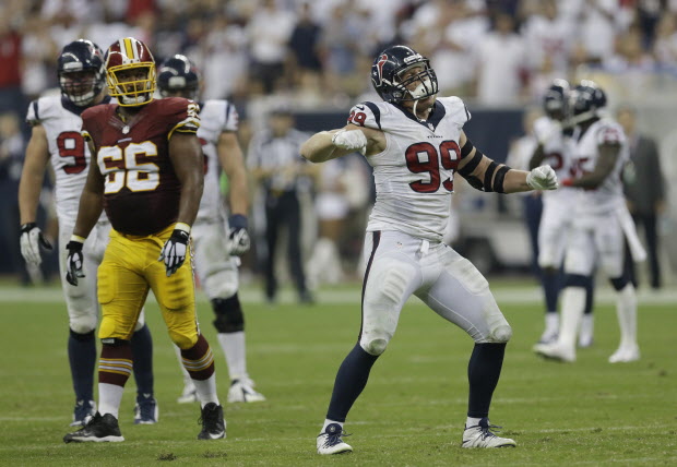 J.J. Watt fue una auténtica pesadilla para los Redskins (AP)