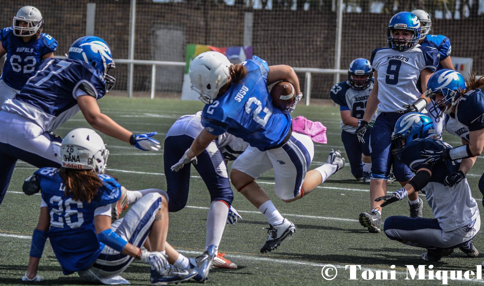 Allison Rodríguez anotó tres touchdowns para Bufals (Toni Miquel Oliva)