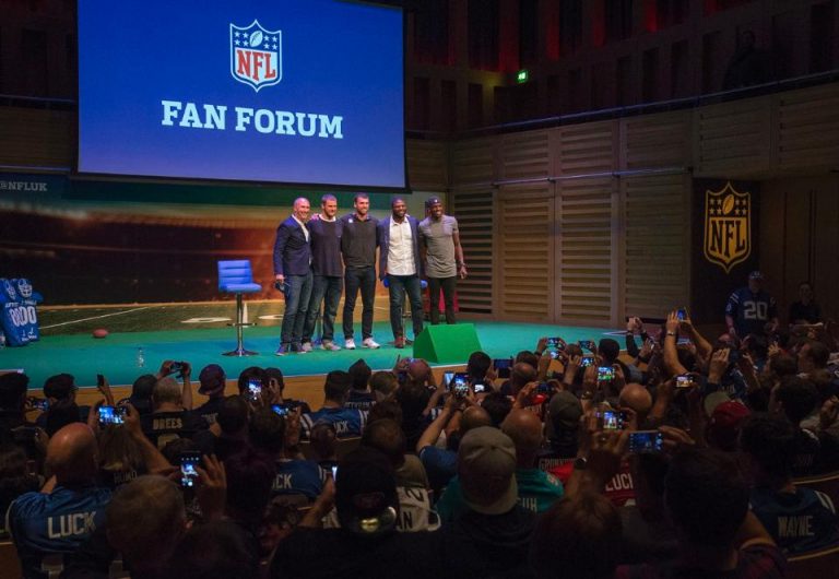 Luck, Allen, Böhringer y Dable en la «Fan Night» de Londres